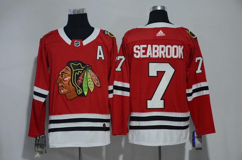 Men Chicago Blackhawks #7 Seabrook Red Hockey Stitched Adidas NHL Jerseys->chicago blackhawks->NHL Jersey